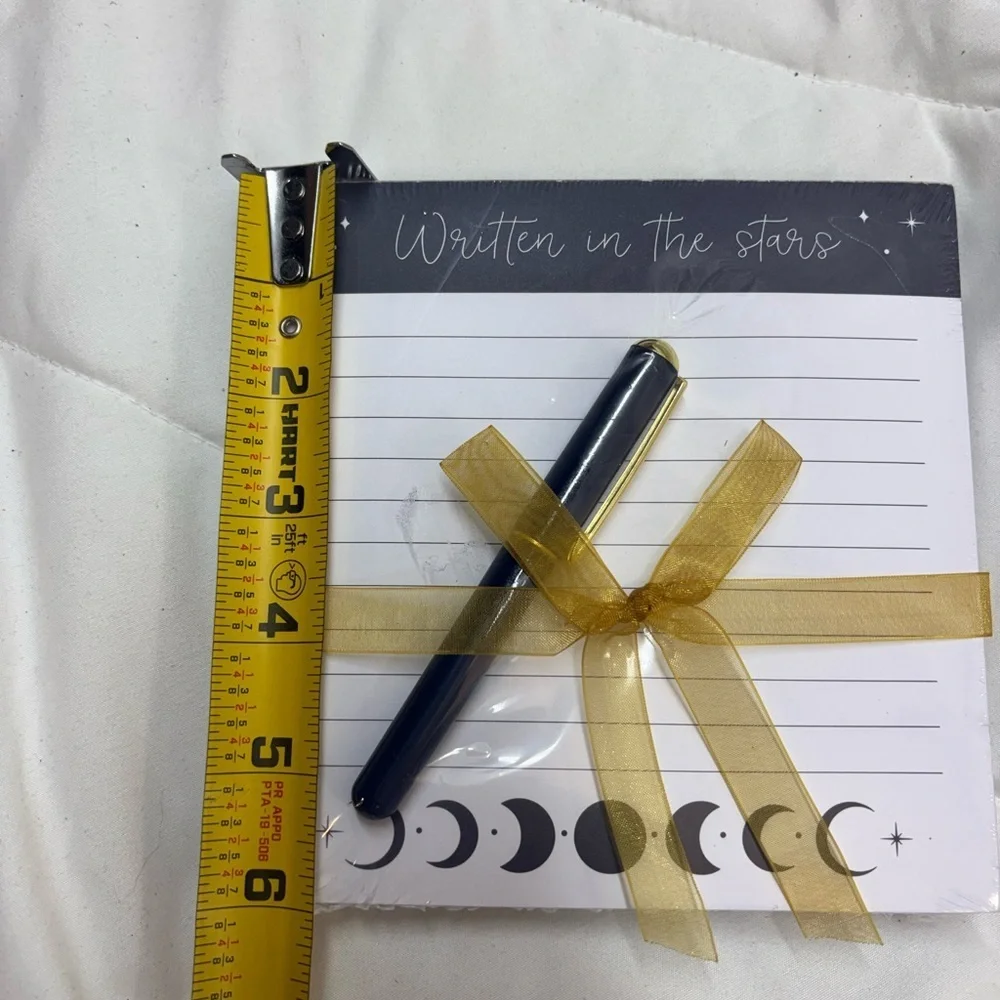 Eccolo Black and Gold Moon Phase Journal Set with pen NWT written in the stars